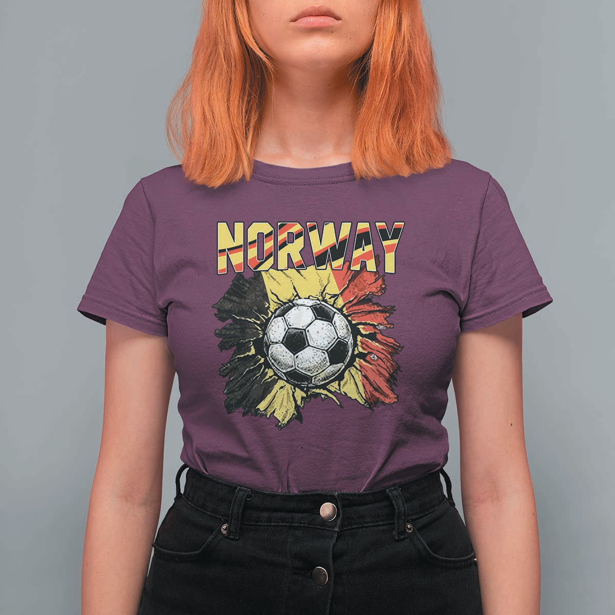 Belgium Belgian Flag Souvenir Belgie T Shirt For Women Game Day Soccer Fans Football