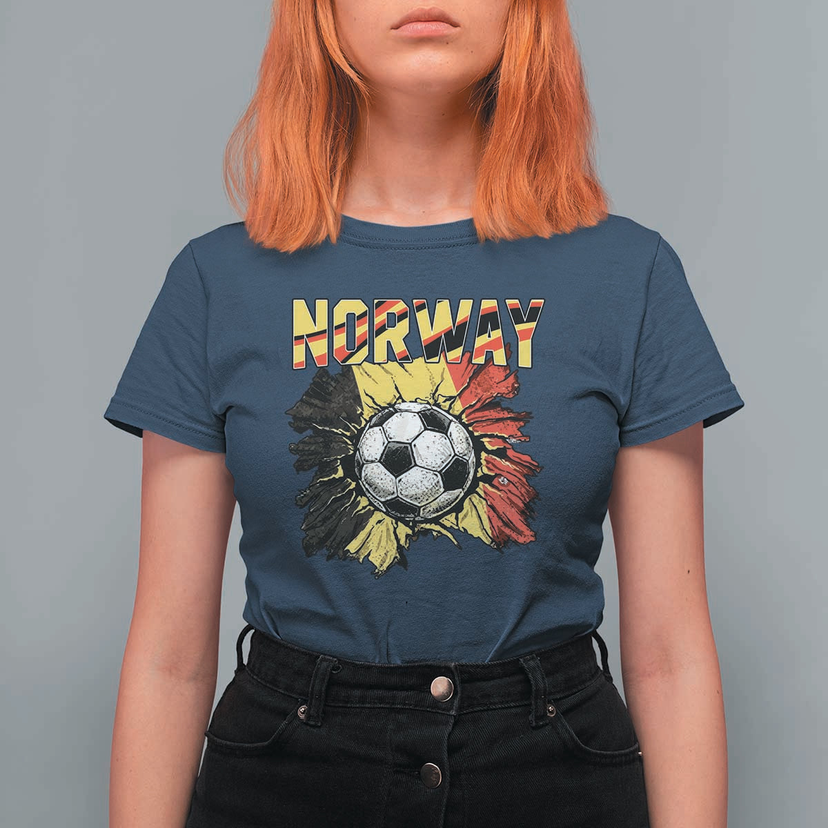 Belgium Belgian Flag Souvenir Belgie T Shirt For Women Game Day Soccer Fans Football