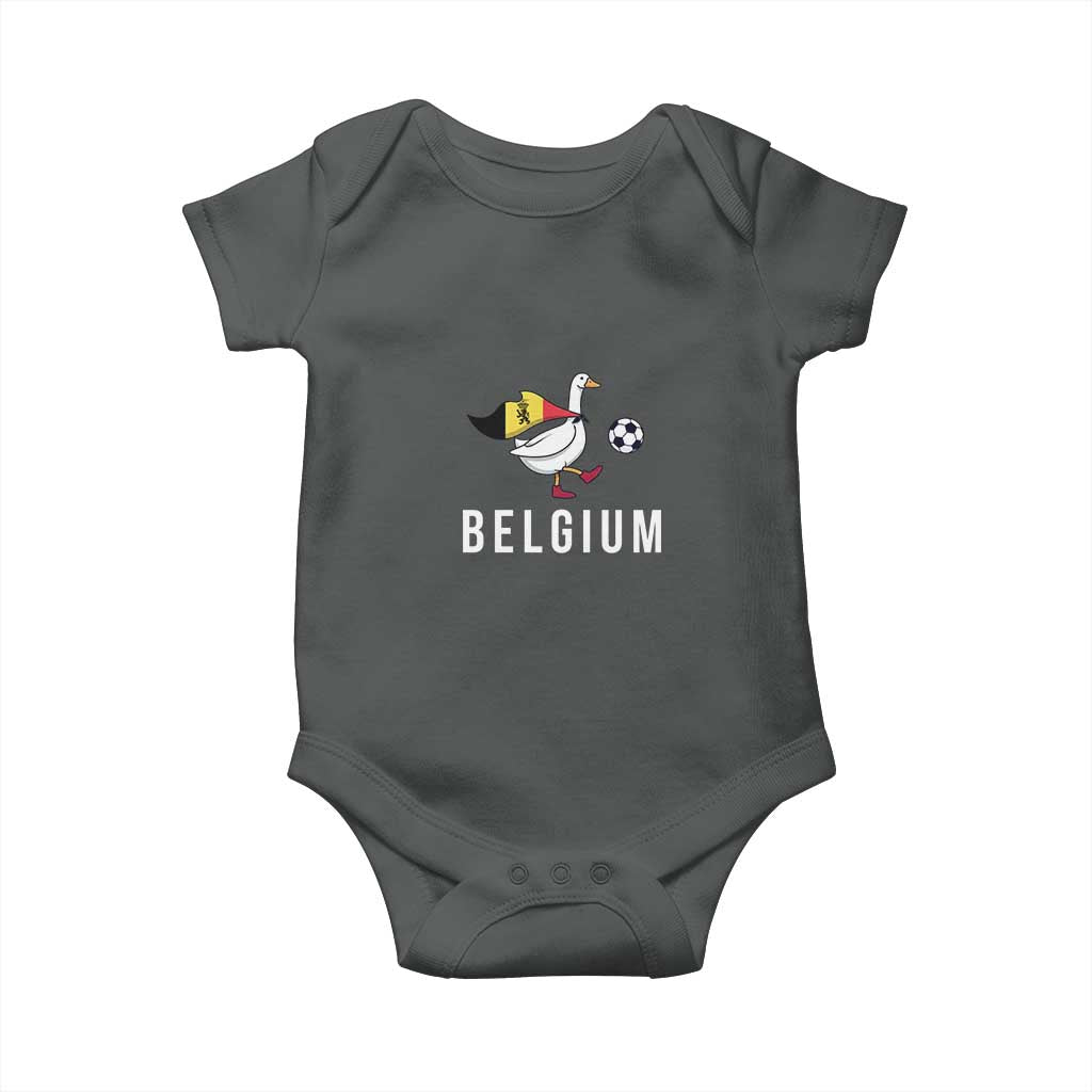 Belgium Football Baby Onesie Silly Goose Soccer Fan Support