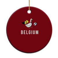Belgium Football Ceramic Ornament Silly Goose Soccer Fan Support