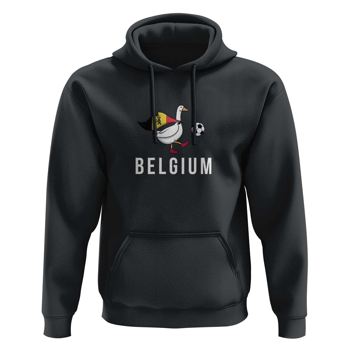 Belgium Football Hoodie Silly Goose Soccer Fan Support