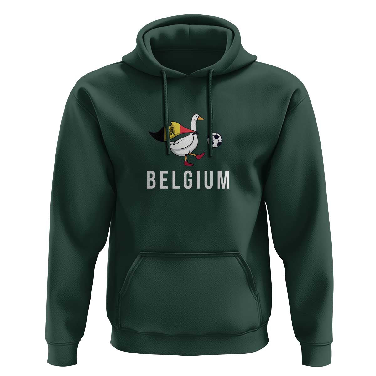 Belgium Football Hoodie Silly Goose Soccer Fan Support