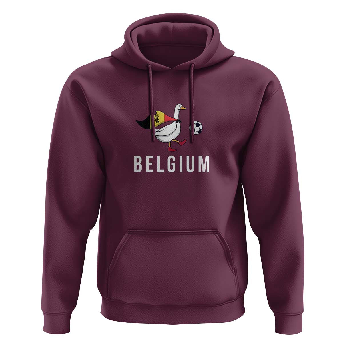 Belgium Football Hoodie Silly Goose Soccer Fan Support