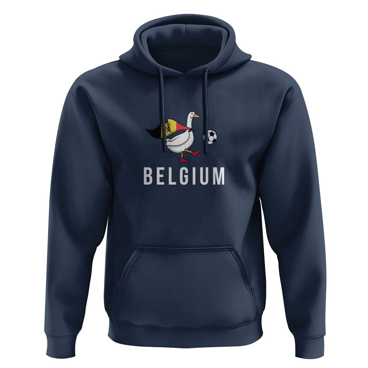 Belgium Football Hoodie Silly Goose Soccer Fan Support