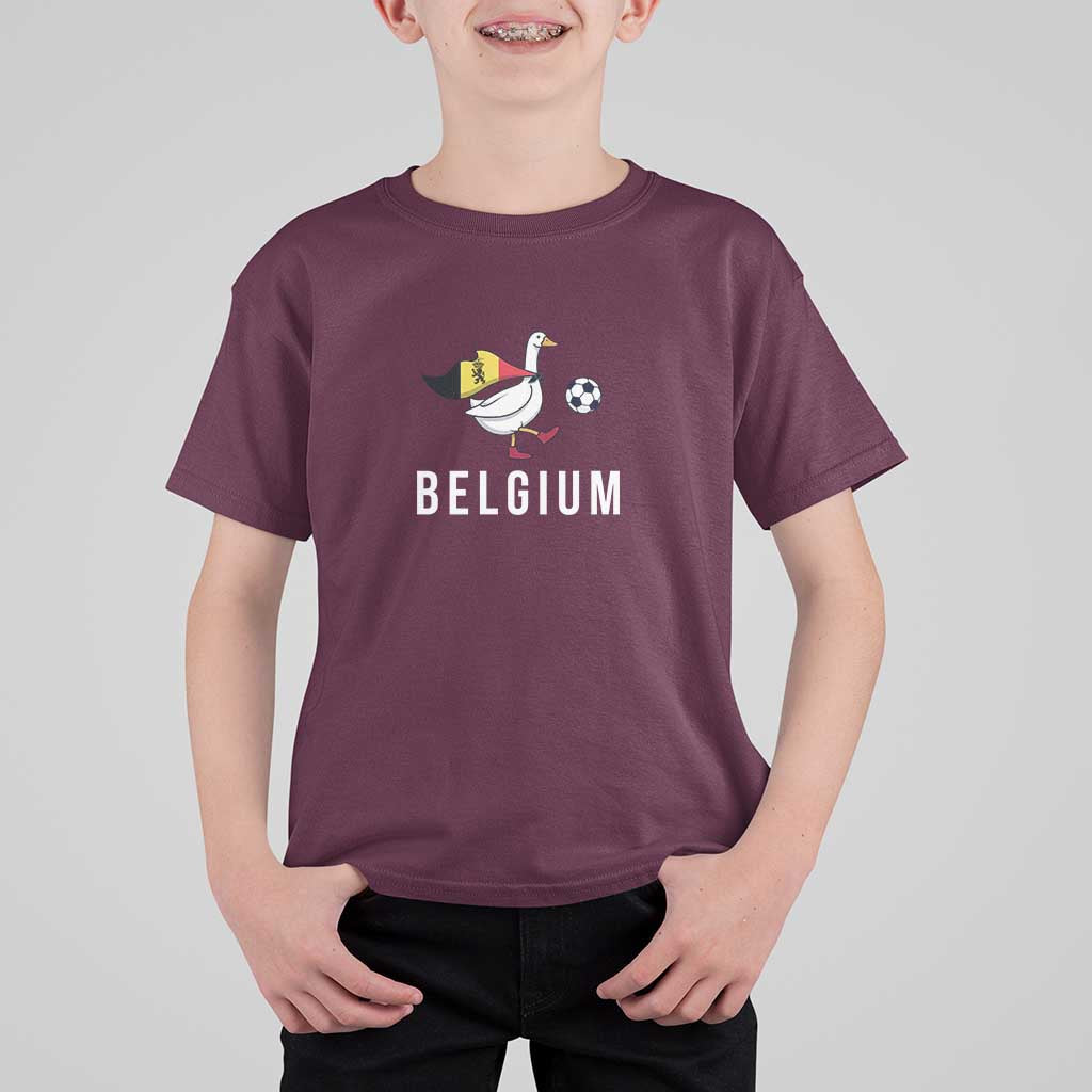 Belgium Football T Shirt For Kid Silly Goose Soccer Fan Support