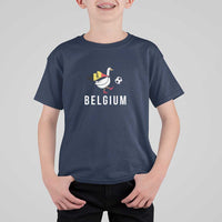 Belgium Football T Shirt For Kid Silly Goose Soccer Fan Support