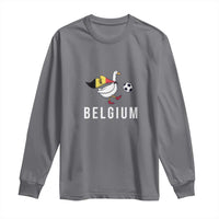 Belgium Football Long Sleeve Shirt Silly Goose Soccer Fan Support