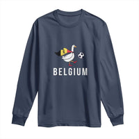 Belgium Football Long Sleeve Shirt Silly Goose Soccer Fan Support