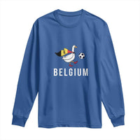 Belgium Football Long Sleeve Shirt Silly Goose Soccer Fan Support