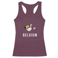 Belgium Football Racerback Tank Top Silly Goose Soccer Fan Support