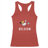 Belgium Football Racerback Tank Top Silly Goose Soccer Fan Support