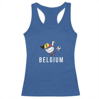 Belgium Football Racerback Tank Top Silly Goose Soccer Fan Support