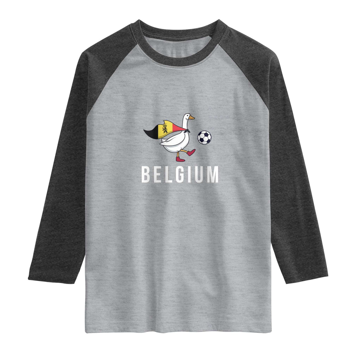 Belgium Football Raglan Shirt Silly Goose Soccer Fan Support