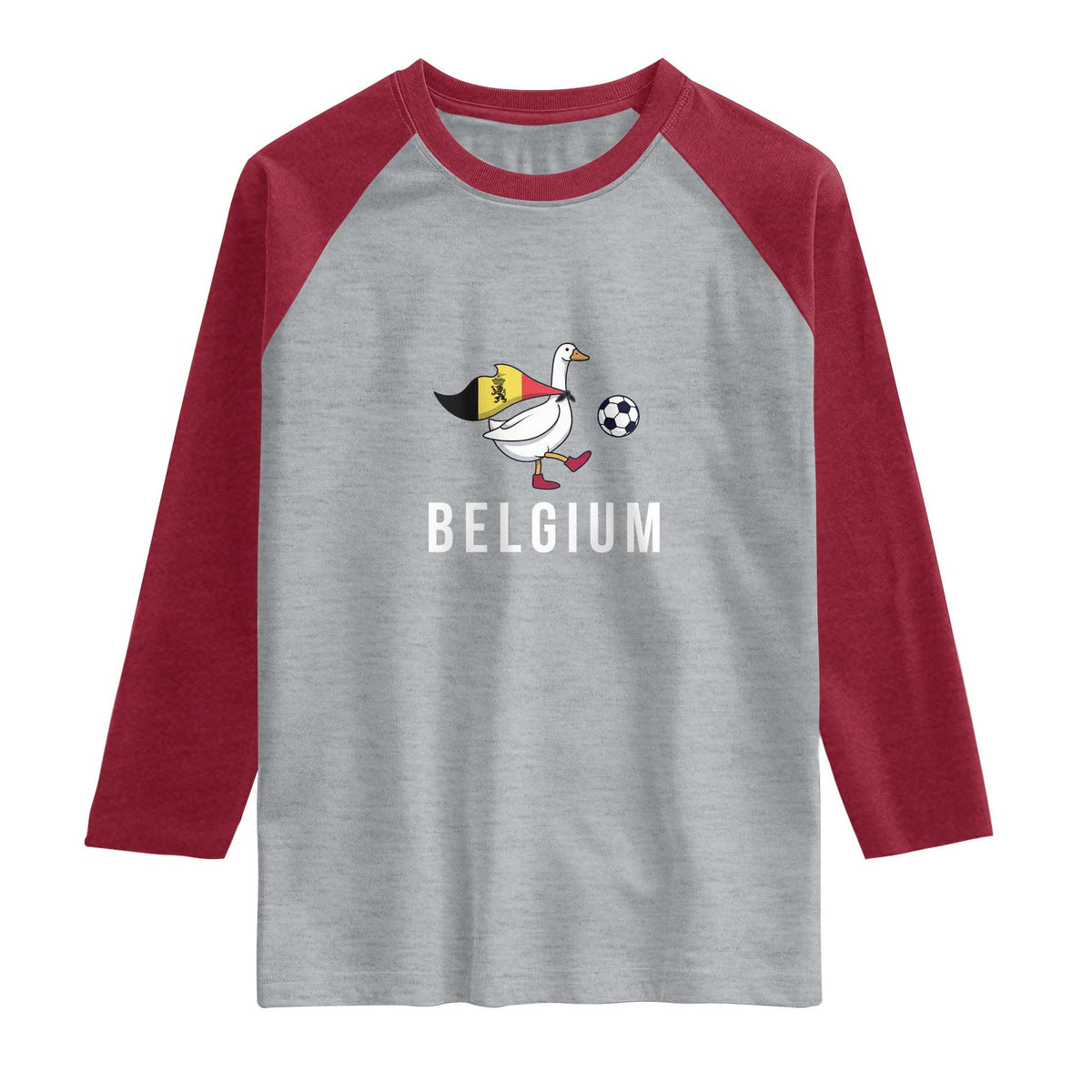 Belgium Football Raglan Shirt Silly Goose Soccer Fan Support
