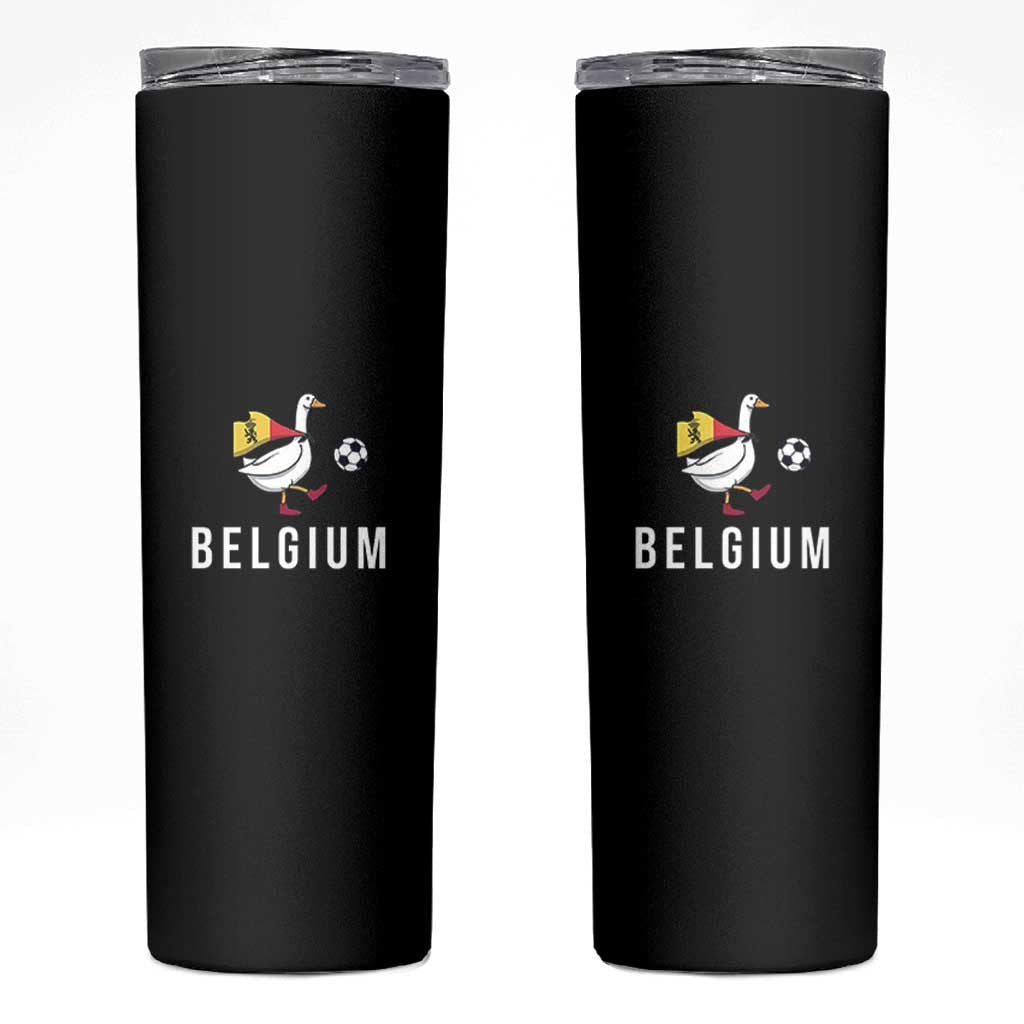 Belgium Football Skinny Tumbler Silly Goose Soccer Fan Support