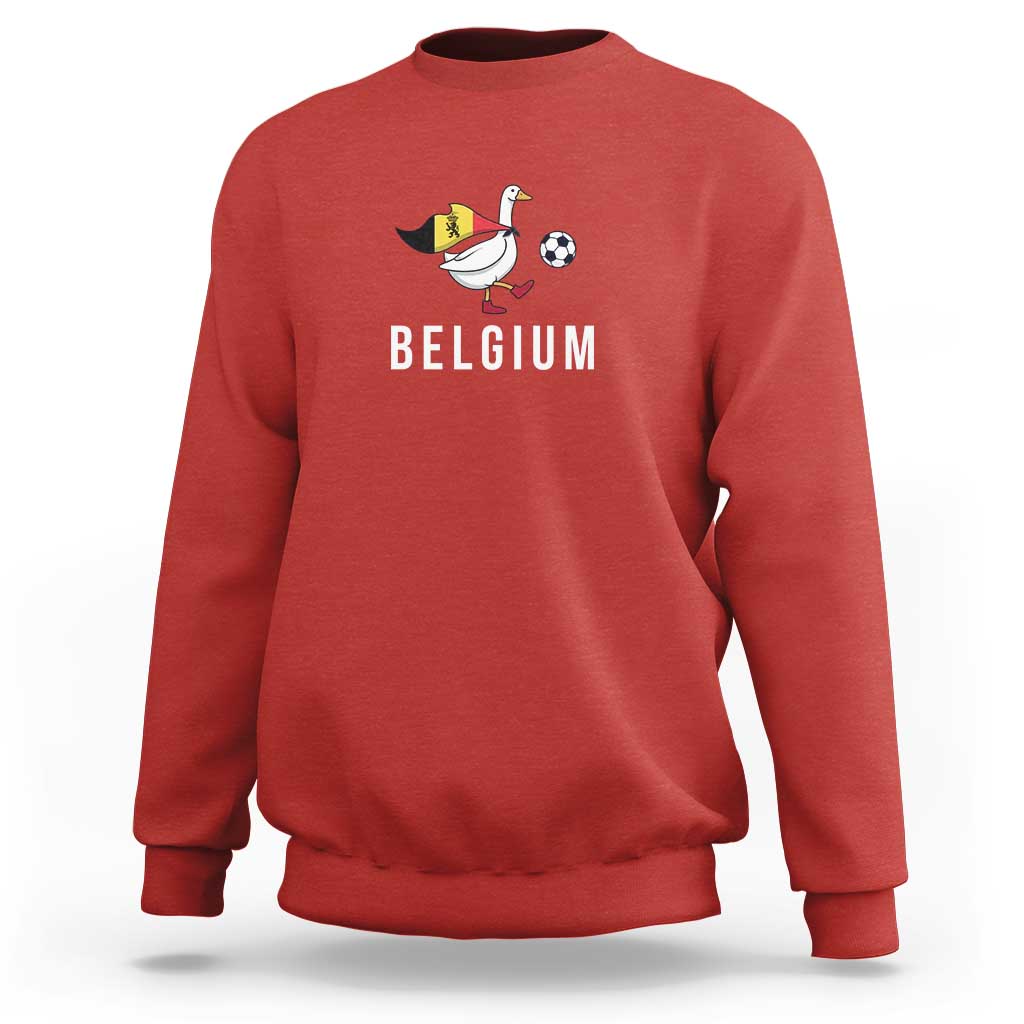 Belgium Football Sweatshirt Silly Goose Soccer Fan Support