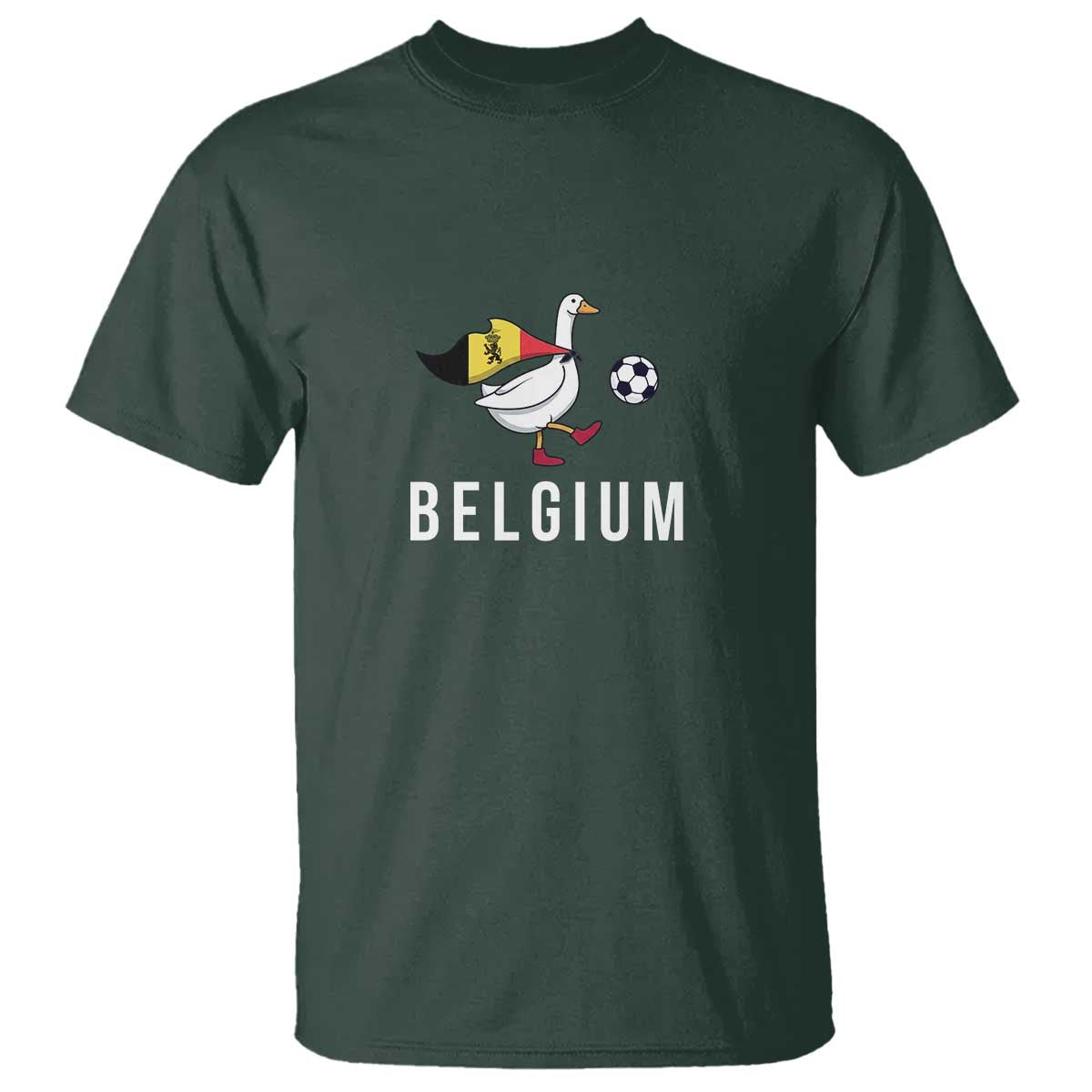 Belgium Football T Shirt Silly Goose Soccer Fan Support