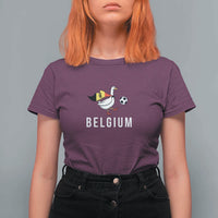 Belgium Football T Shirt For Women Silly Goose Soccer Fan Support