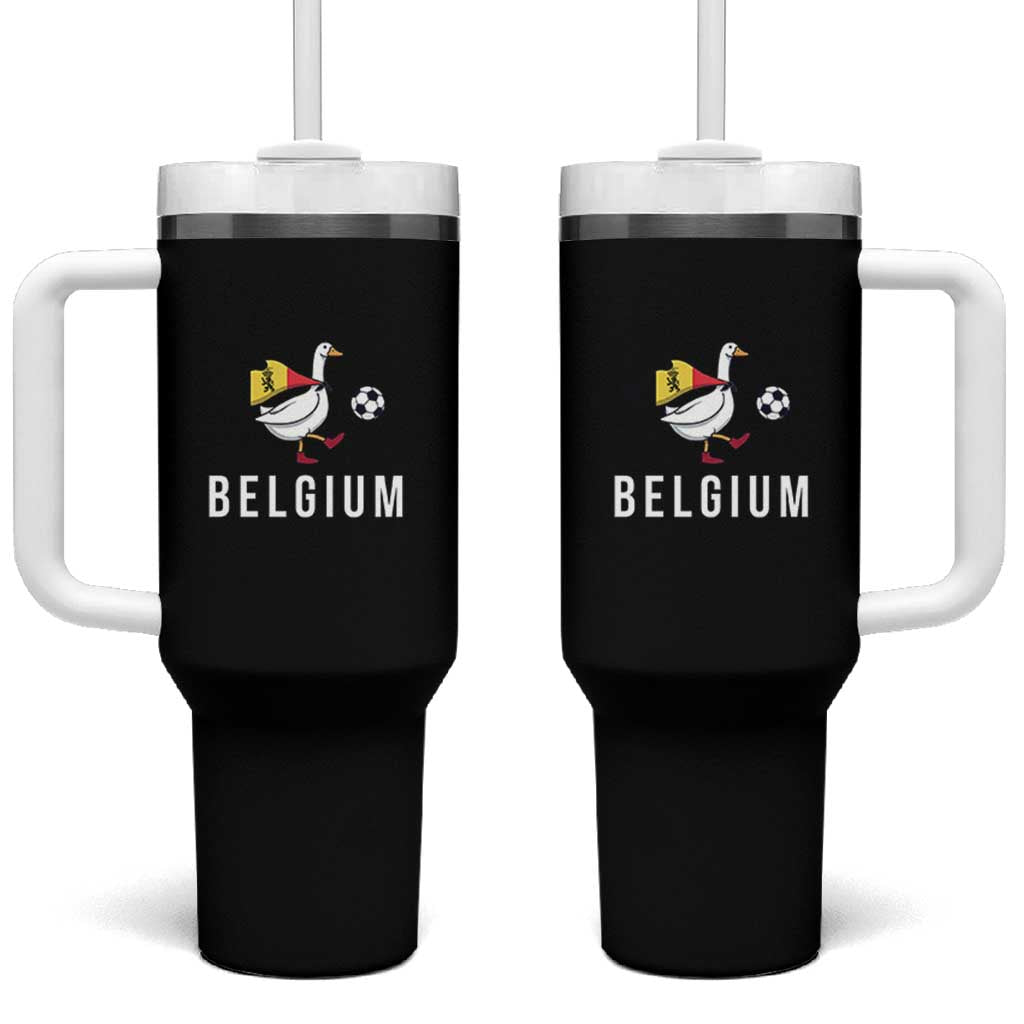 Belgium Football Tumbler With Handle Silly Goose Soccer Fan Support