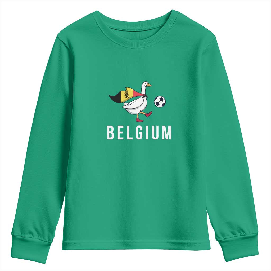 Belgium Football Youth Sweatshirt Silly Goose Soccer Fan Support