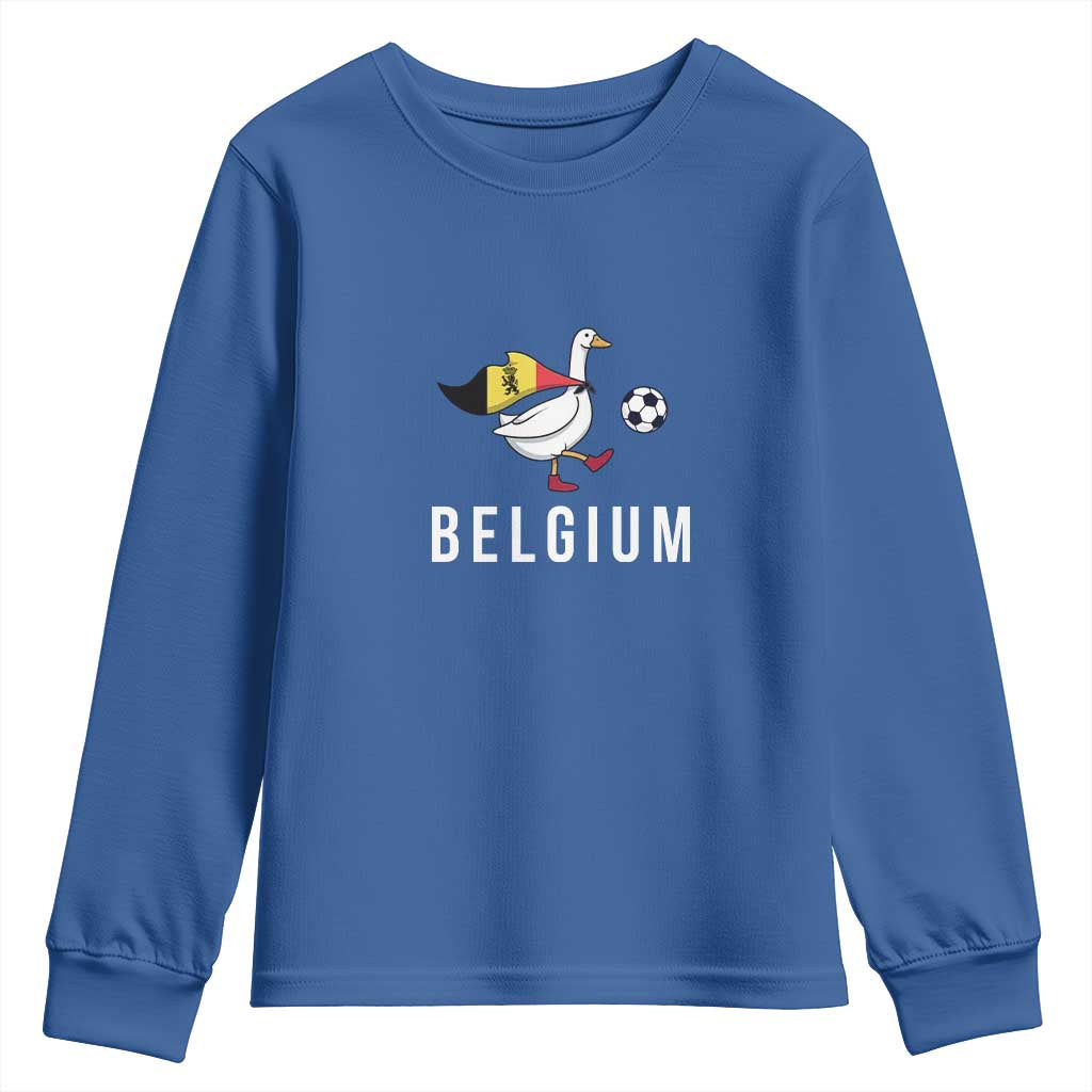 Belgium Football Youth Sweatshirt Silly Goose Soccer Fan Support