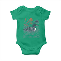 Leave Me A Loon Vintage Lake Bird Baby Onesie Funny Loon Pun Nature Bird Lovers
