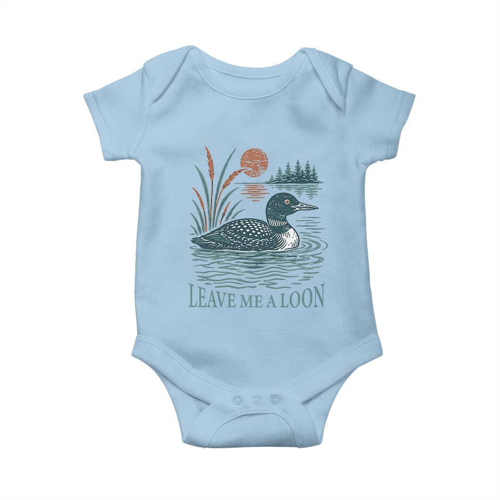 Leave Me A Loon Vintage Lake Bird Baby Onesie Funny Loon Pun Nature Bird Lovers