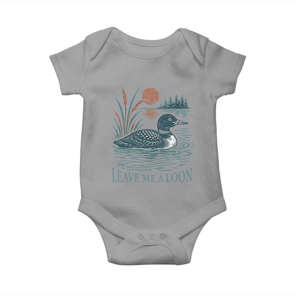 Leave Me A Loon Vintage Lake Bird Baby Onesie Funny Loon Pun Nature Bird Lovers