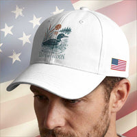 Leave Me A Loon Vintage Lake Bird Baseball Cap Funny Loon Pun Nature Bird Lovers
