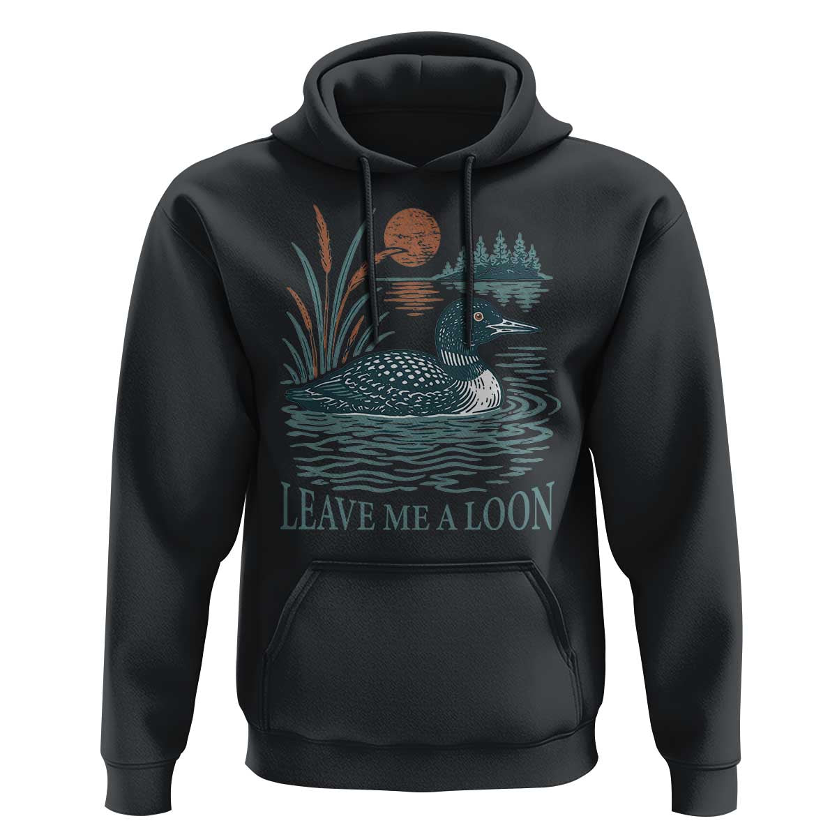 Leave Me A Loon Vintage Lake Bird Hoodie Funny Loon Pun Nature Bird Lovers