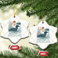 Leave Me A Loon Vintage Lake Bird Ceramic Ornament Funny Loon Pun Nature Bird Lovers