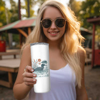 Leave Me A Loon Vintage Lake Bird Skinny Tumbler Funny Loon Pun Nature Bird Lovers