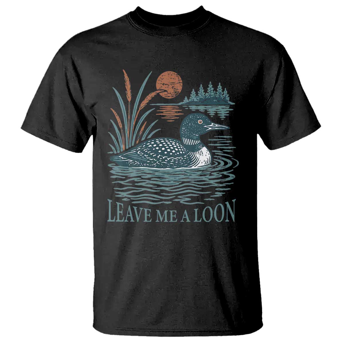 Leave Me A Loon Vintage Lake Bird T Shirt Funny Loon Pun Nature Bird Lovers