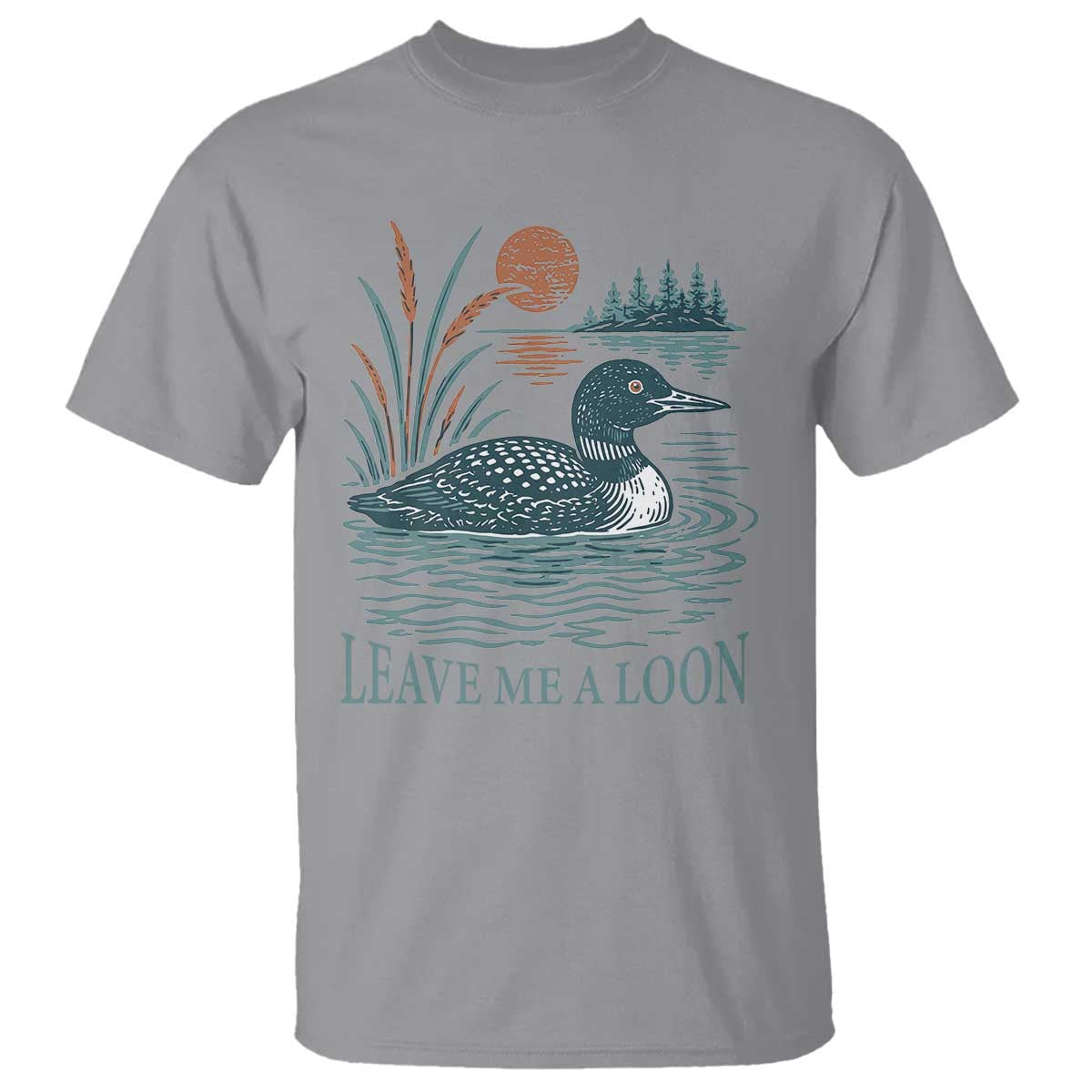 Leave Me A Loon Vintage Lake Bird T Shirt Funny Loon Pun Nature Bird Lovers