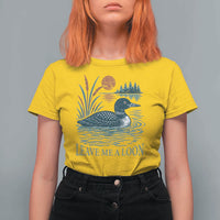 Leave Me A Loon Vintage Lake Bird T Shirt For Women Funny Loon Pun Nature Bird Lovers
