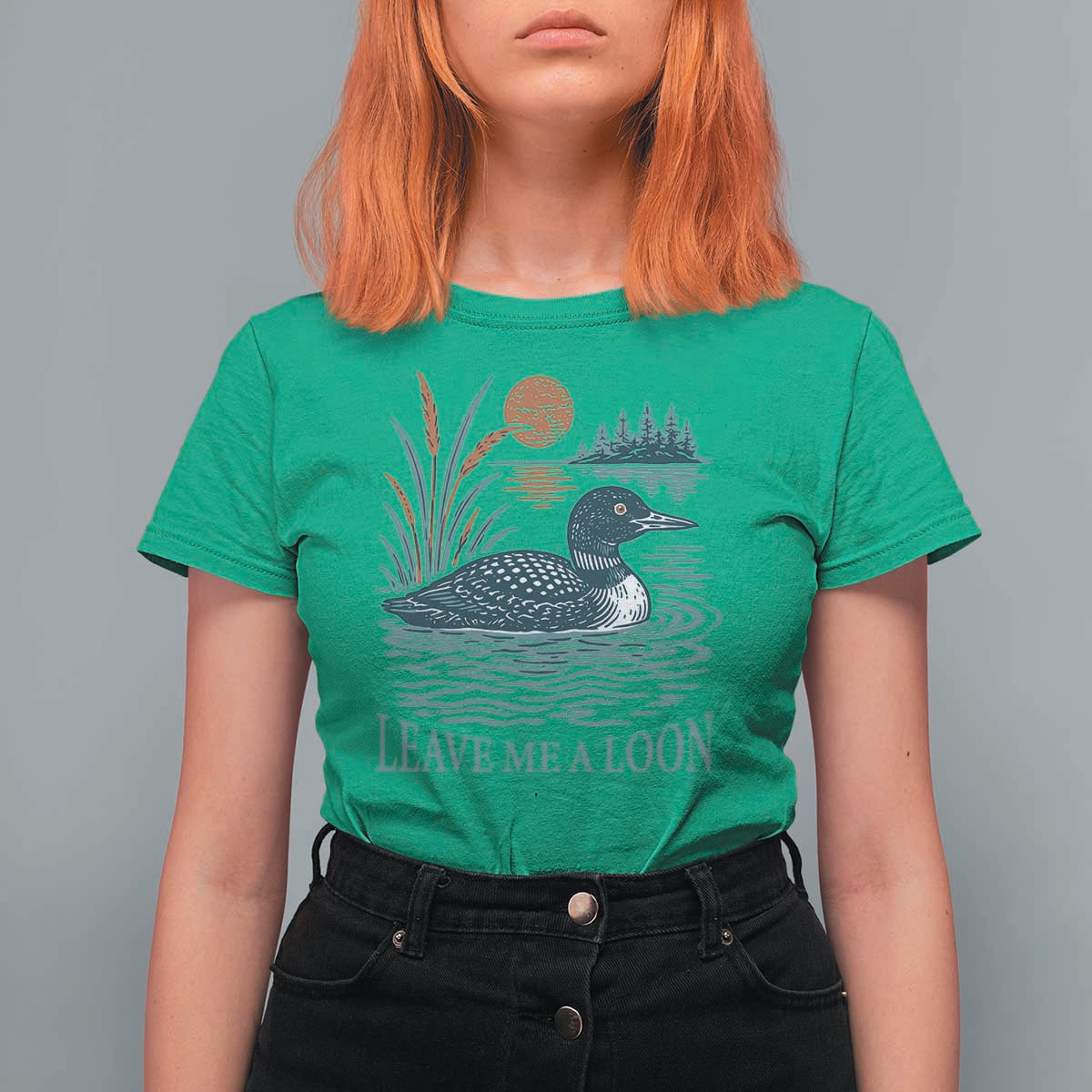 Leave Me A Loon Vintage Lake Bird T Shirt For Women Funny Loon Pun Nature Bird Lovers