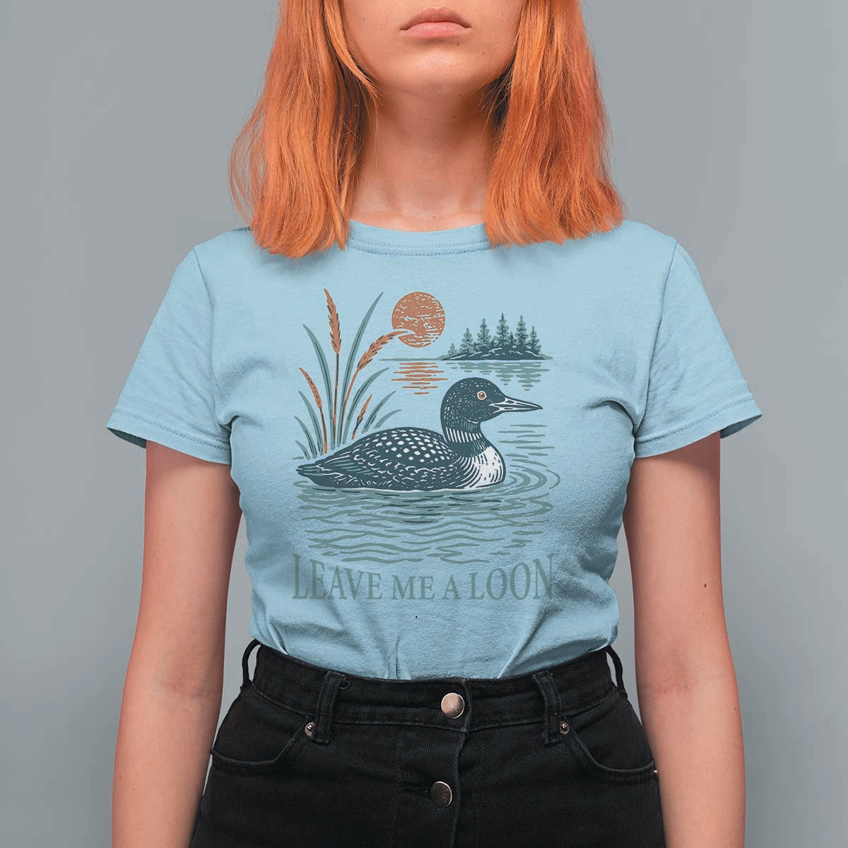 Leave Me A Loon Vintage Lake Bird T Shirt For Women Funny Loon Pun Nature Bird Lovers