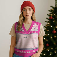 Funny Leave Me A Loon Nature Bird Lovers V-Neck Knit Sweater Vest