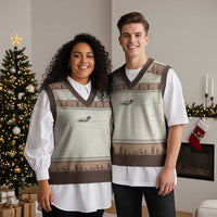 Funny Leave Me A Loon Nature Bird Lovers V-Neck Knit Sweater Vest