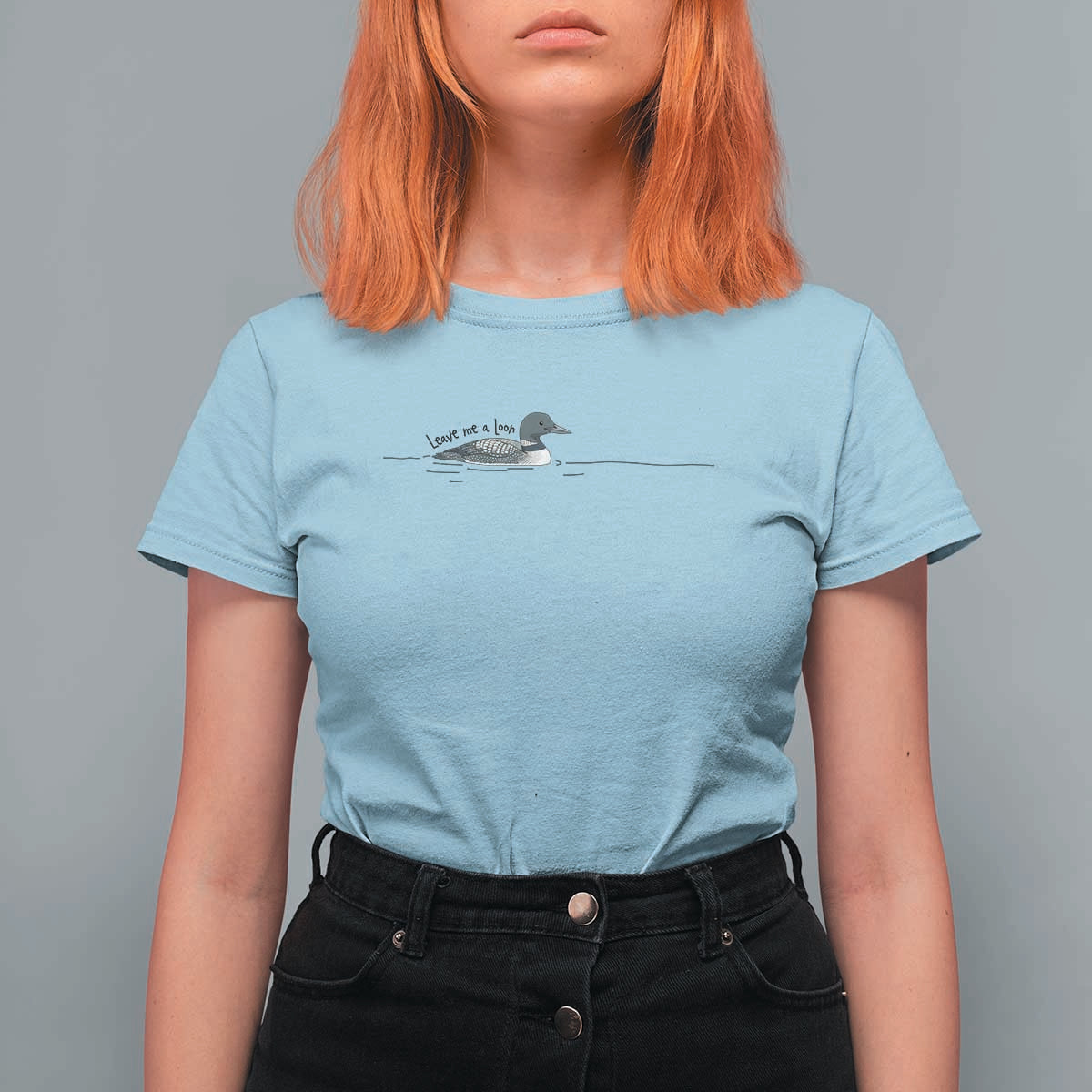 Funny Leave Me A Loon Nature Bird Lovers T Shirt For Women