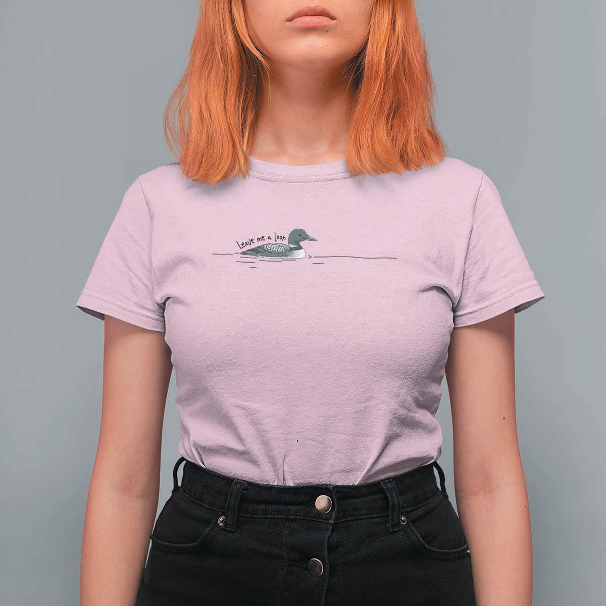 Funny Leave Me A Loon Nature Bird Lovers T Shirt For Women