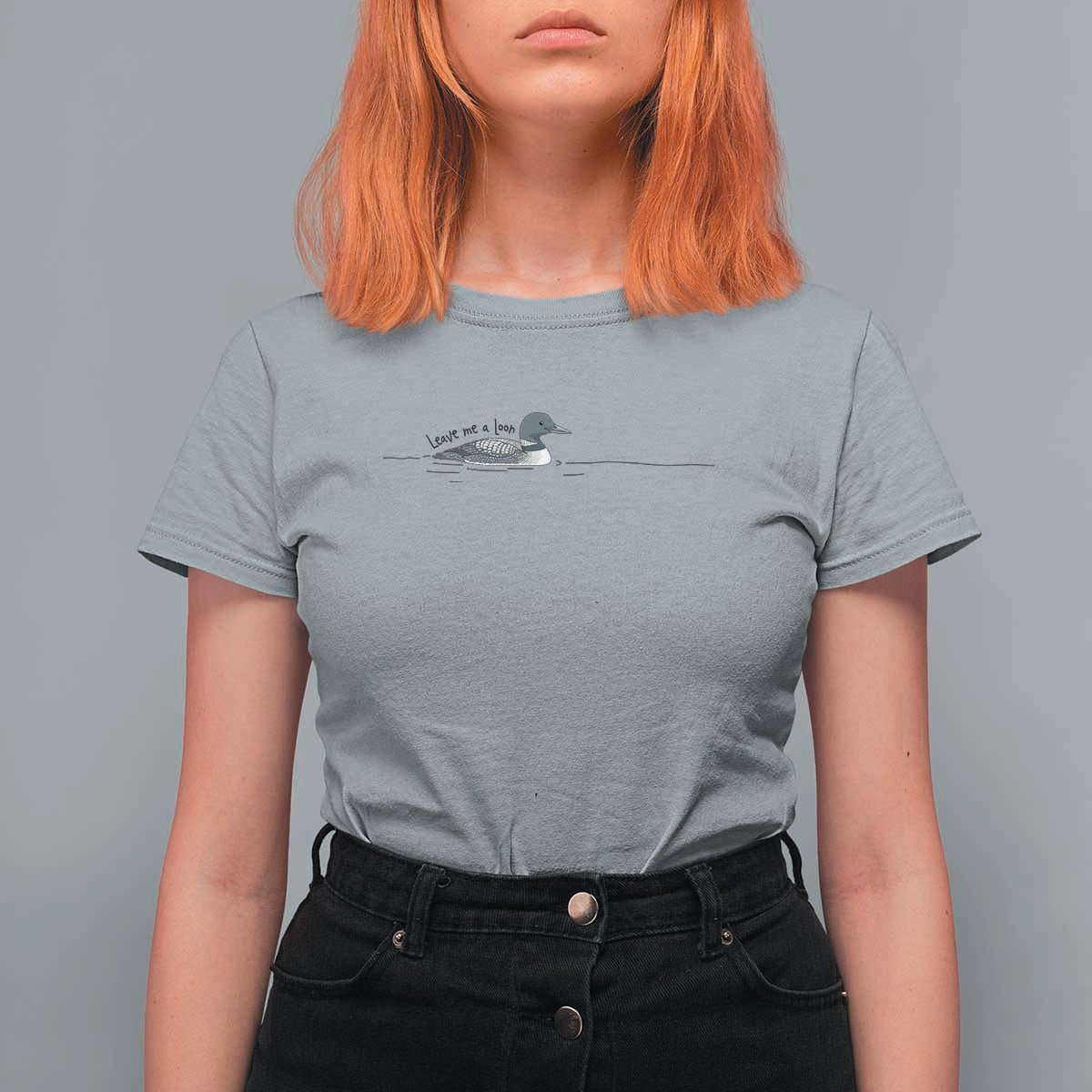 Funny Leave Me A Loon Nature Bird Lovers T Shirt For Women