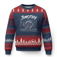 Jimothy Raccoon Seattle Feral Legend Meme Ugly Christmas Sweater Cute Trash Panda Viral Animal Lover Gift