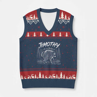 Jimothy Raccoon Seattle Feral Legend Meme V-Neck Knit Sweater Vest Cute Trash Panda Viral Animal Lover Gift