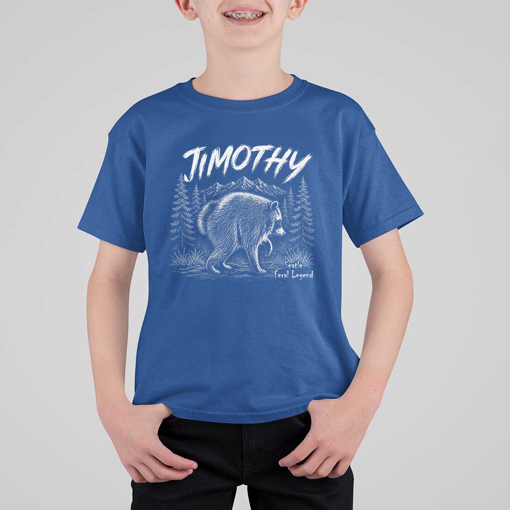 Jimothy Raccoon Seattle Feral Legend Meme T Shirt For Kid Cute Trash Panda Viral Animal Lover Gift