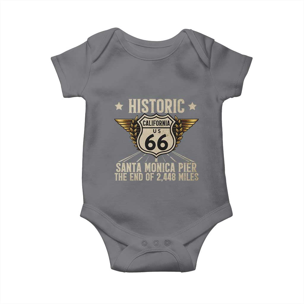 Route Highway 66 Historic California Santa Monica Pier Baby Onesie