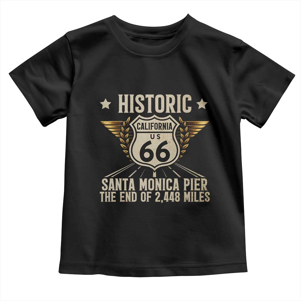 Route Highway 66 Historic California Santa Monica Pier Toddler T Shirt