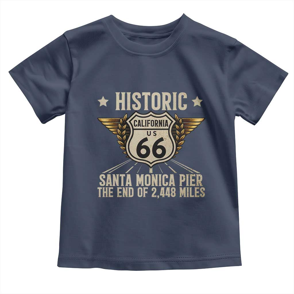 Route Highway 66 Historic California Santa Monica Pier Toddler T Shirt