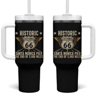 Route Highway 66 Historic California Santa Monica Pier Tumbler With Handle