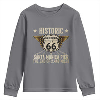 Route Highway 66 Historic California Santa Monica Pier Youth Sweatshirt